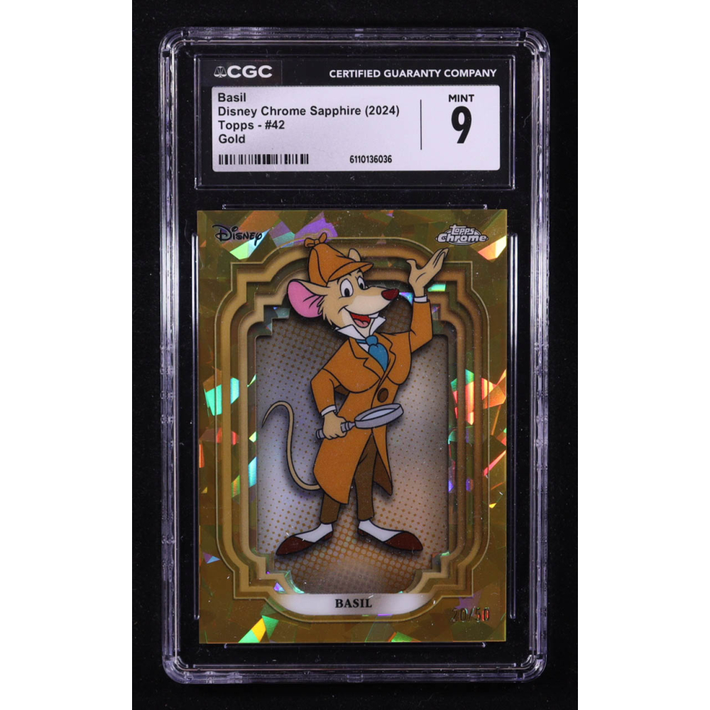 Basil 2024 Topps Chrome Sapphire Edition Disney Gold #42 #20/50 (CGC 9) at PristineAuction.com