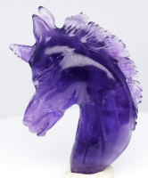 81.05 Carats Natural Amethyst Unicorn Carving at PristineAuction.com