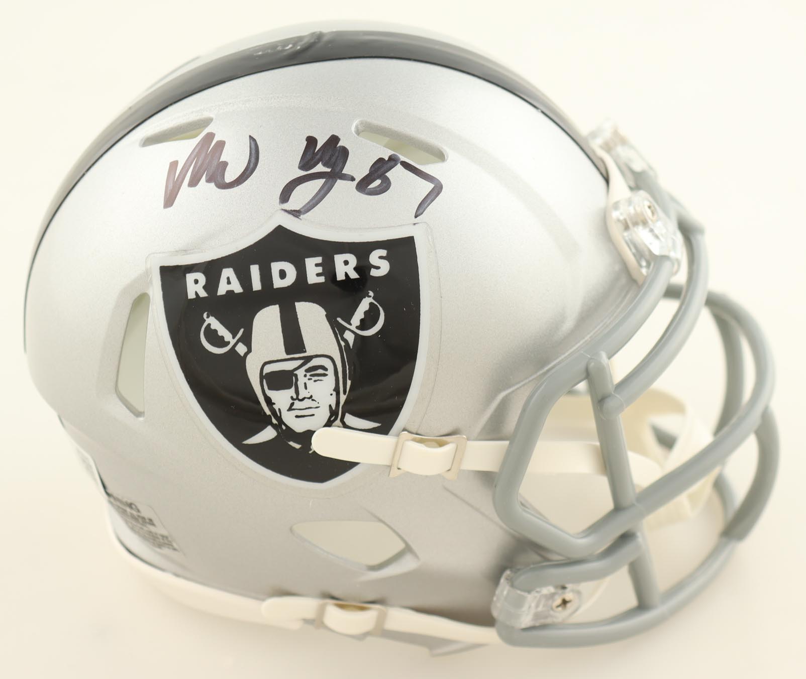 Maxx Crosby Signed Raiders Speed Mini Helmet (Beckett) at PristineAuction.com Maxx Crosby Signed Raiders Speed Mini Helmet (Beckett) at PristineAuction.com