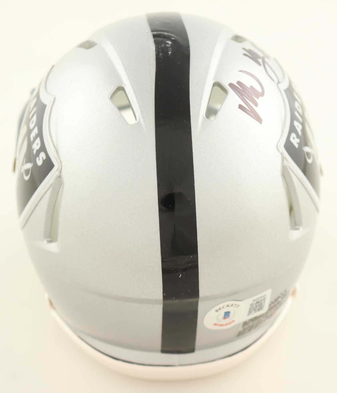 Maxx Crosby Signed Raiders Speed Mini Helmet (Beckett) at PristineAuction.com Maxx Crosby Signed Raiders Speed Mini Helmet (Beckett) at PristineAuction.com