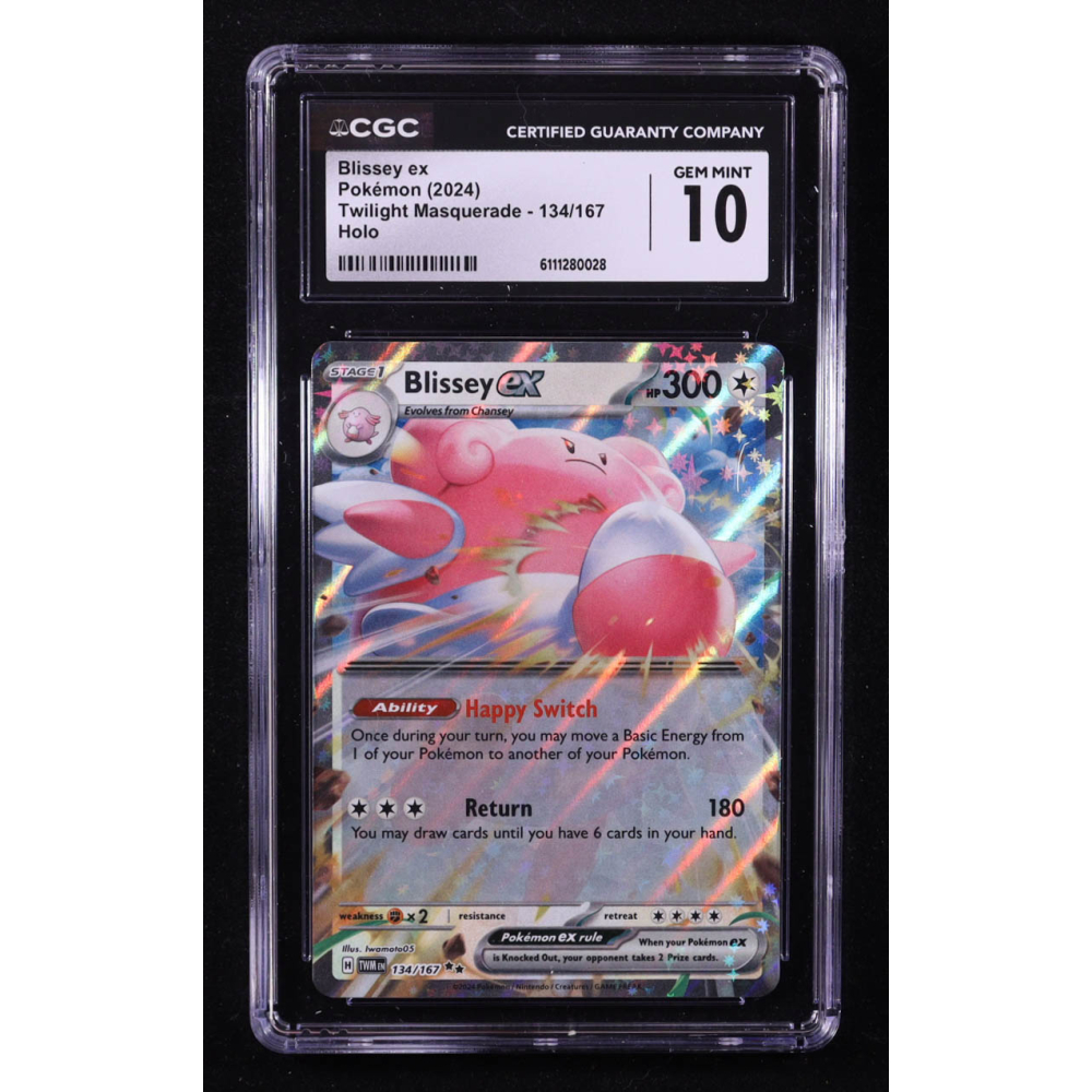 Blissey ex 2024 Pokemon TCG Scarlet & Violet Twilight Masquerade #134 (CGC 10) at PristineAuction.com