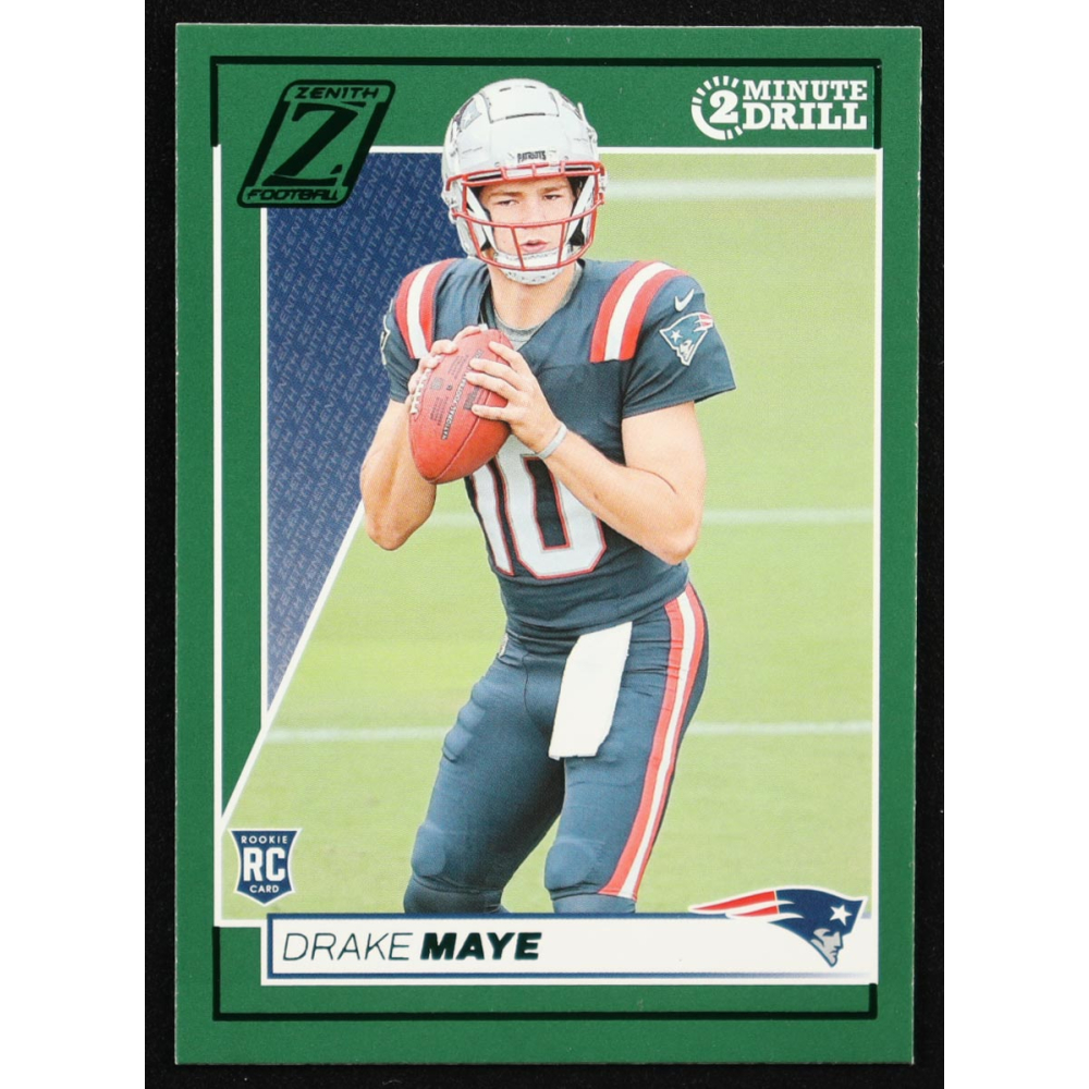 Drake Maye 2024 Zenith Two Minute Drill #129 RC at PristineAuction.com