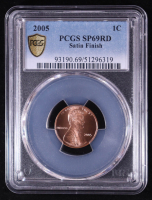 2005 Lincoln Penny - Satin Finish (PCGS SP69 Red) at PristineAuction.com