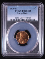 1970-S Lincoln Penny - Large Date (PCGS PR68 Red) at PristineAuction.com