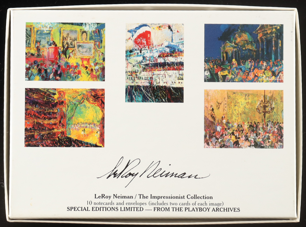 1993 "The Impressionist Collection" by Leroy Neiman Boxed Art Card Set of (10) Notecards at PristineAuction.com 1993 "The Impressionist Collection" by Leroy Neiman Boxed Art Card Set of (10) Notecards at PristineAuction.com