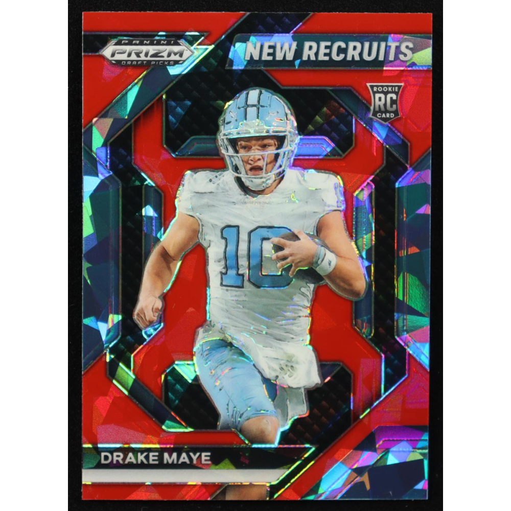 Drake Maye 2024 Panini Prizm Draft Picks New Recruits Red Ice #7 RC at PristineAuction.com