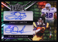 Emmitt Smith / Eric Dickerson 2023 Leaf Exotic Dual Autographs Prismatic Snake #DA5 #1/1 at PristineAuction.com