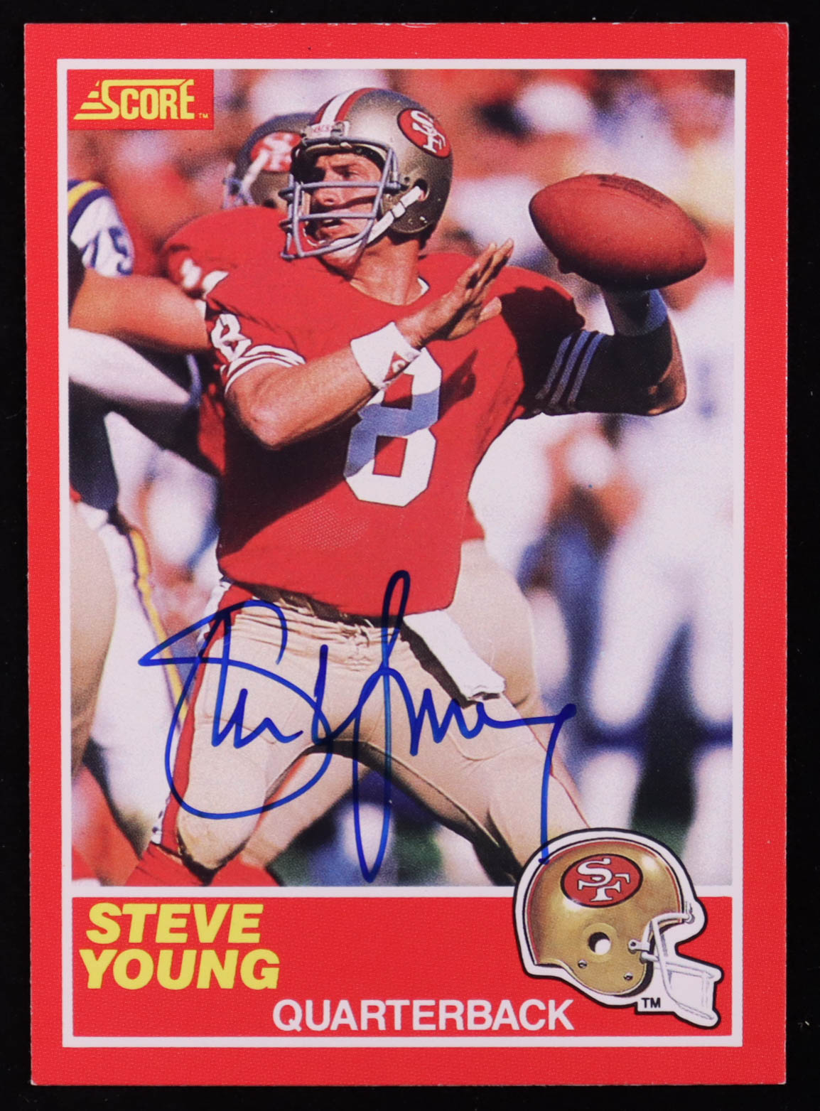 Steve Young Signed 1989 Score #212 (JSA) at PristineAuction.com Steve Young Signed 1989 Score #212 (JSA) at PristineAuction.com