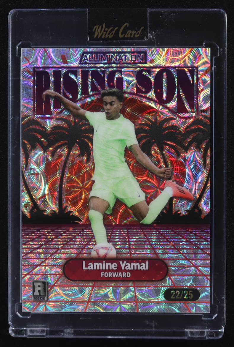 Lamine Yamal 2024 Wild Card Alumination Rising Son #ARS-LY10 RC #22/25 at PristineAuction.com Lamine Yamal 2024 Wild Card Alumination Rising Son #ARS-LY10 RC #22/25 at PristineAuction.com
