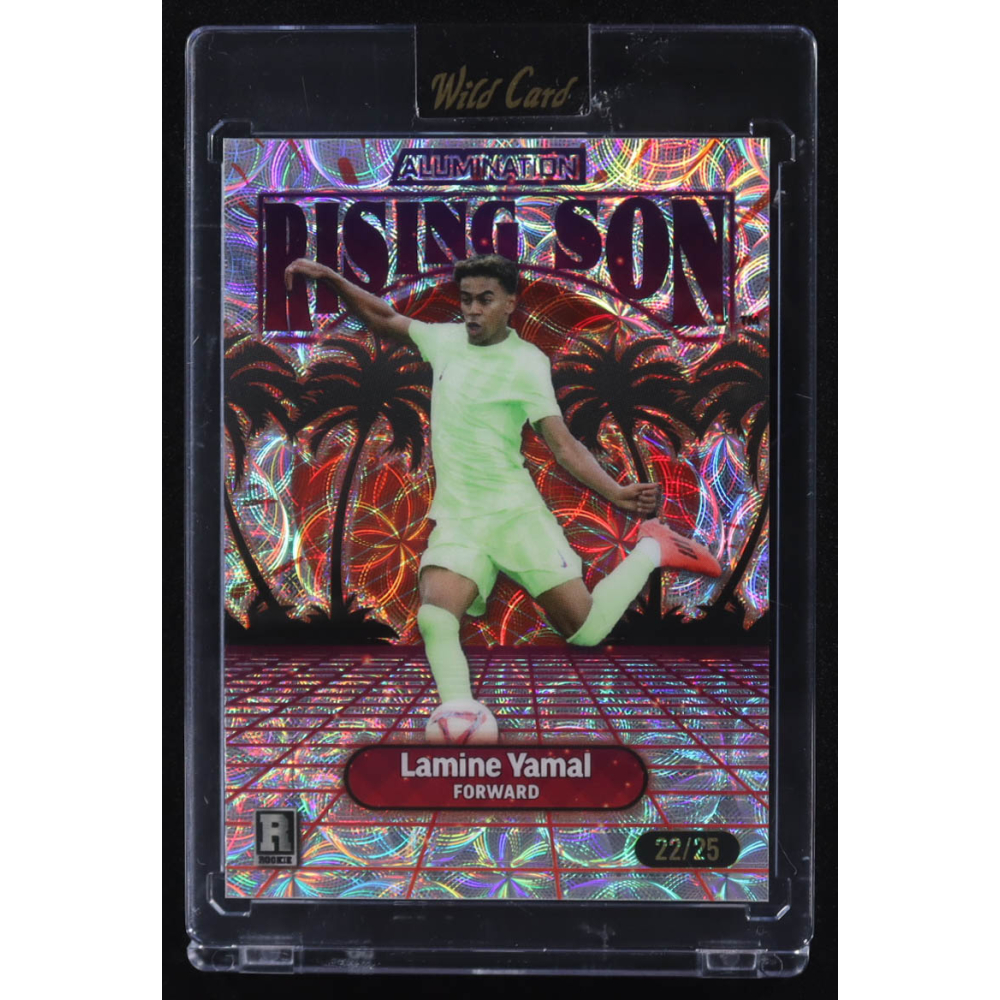 Lamine Yamal 2024 Wild Card Alumination Rising Son #ARS-LY10 RC #22/25 at PristineAuction.com