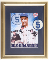 Joe DiMaggio Yankees Custom Framed Art Print Display With DiMaggio Patch at PristineAuction.com