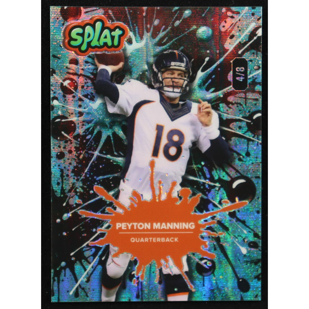Peyton Manning 2025 Wild Card Splat Blue Sparkle #SBTEA01PM # 4/8 at PristineAuction.com