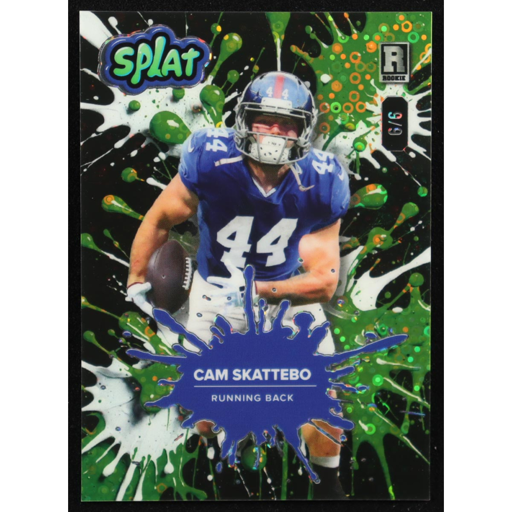 Cam Skattebo 2025 Wild Card Splat Green Circles #SBLIM04CS #6/6 RC at PristineAuction.com