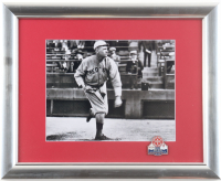 Babe Ruth Yankees "Pitching at Fenway Park" Custom Framed Photo Display with 1915 World Series Pin at PristineAuction.com