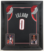 Damian Lillard Signed Custom Framed Jersey Display (Beckett) at PristineAuction.com