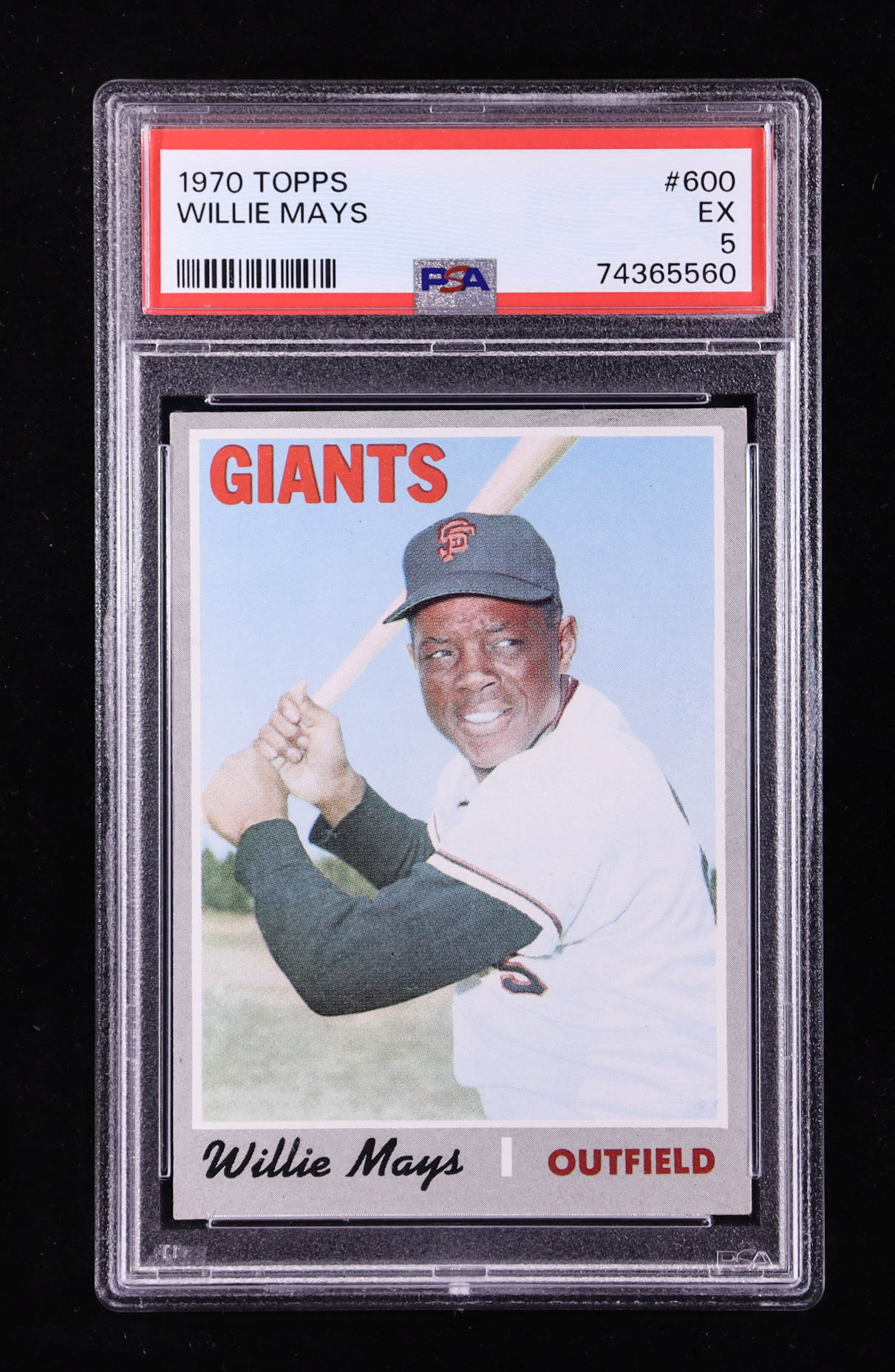 Willie Mays 1970 Topps #600 (PSA 5) at PristineAuction.com Willie Mays 1970 Topps #600 (PSA 5) at PristineAuction.com