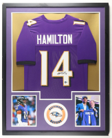 Kyle Hamilton Signed Custom Framed Jersey Display with Photos (Beckett) at PristineAuction.com