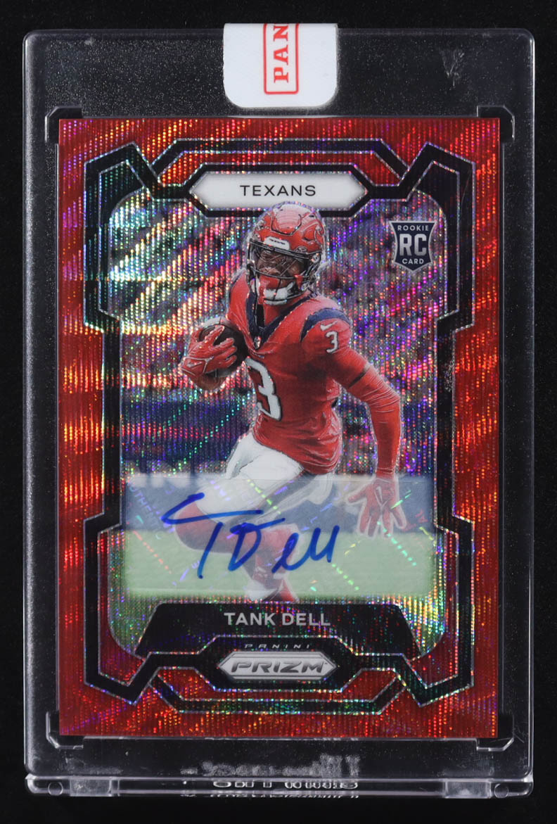 Tank Dell 2023 Panini Prizm Autographs Prizms Red Wave #341 RC #032/149 at PristineAuction.com Tank Dell 2023 Panini Prizm Autographs Prizms Red Wave #341 RC #032/149 at PristineAuction.com