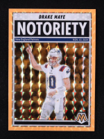 Drake Maye 2025 Panini Mosaic Notoriety Mosaic Orange Fluorescent #3 at PristineAuction.com