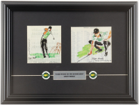 LeRoy Neiman Matching Set of (2) Tiger Woods Custom Framed Art Prints Display with (2) Masters Champion Year Pins at PristineAuction.com