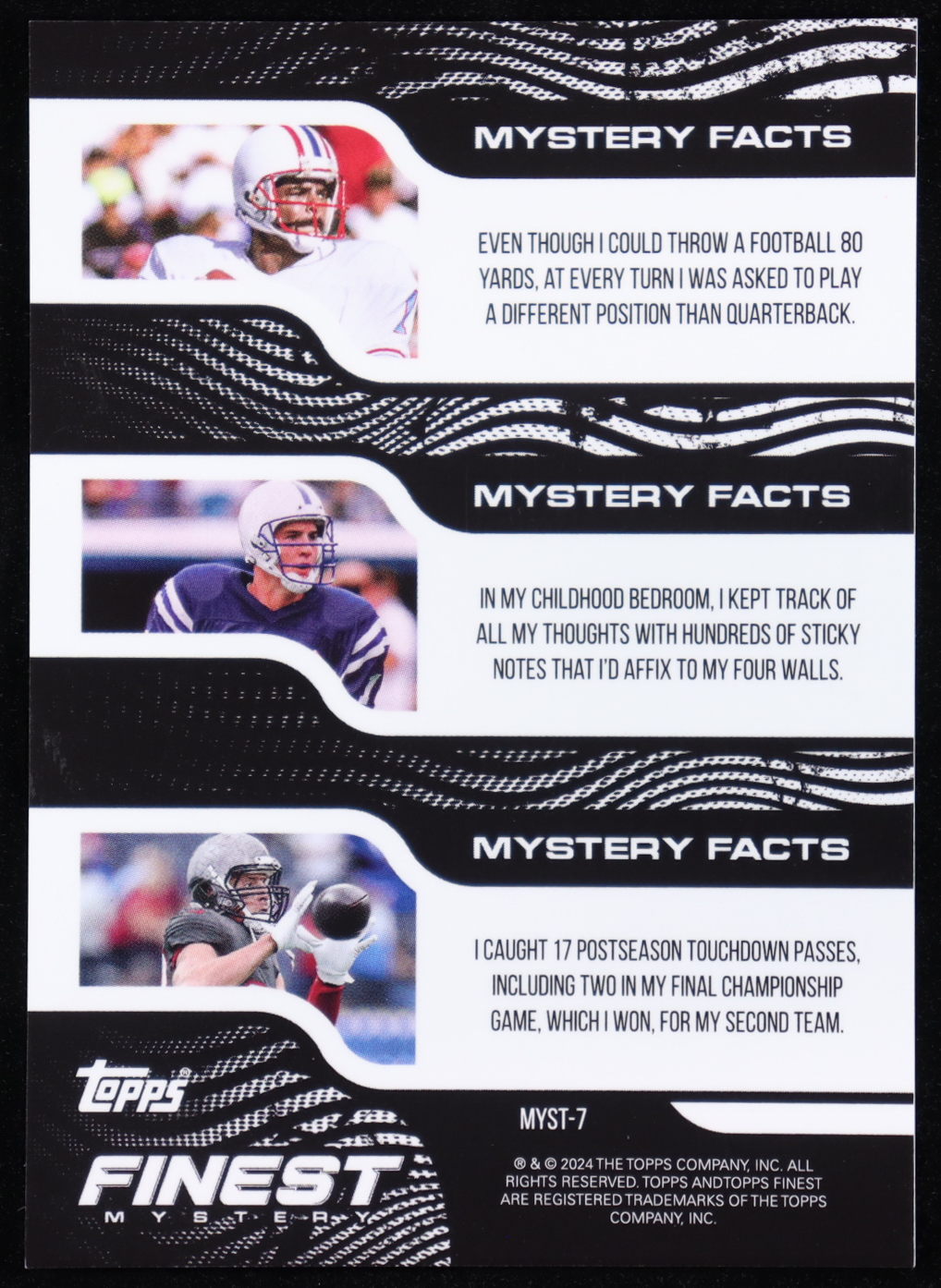 Rob Gronkowski 2024 Topps Finest Mystery #MYST-7 at PristineAuction.com Rob Gronkowski 2024 Topps Finest Mystery #MYST-7 at PristineAuction.com