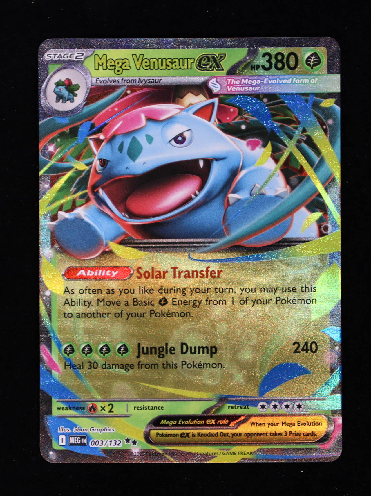 Mega Venusaur ex 2025 Pokemon Mega Evolution #3 Holo at PristineAuction.com Mega Venusaur ex 2025 Pokemon Mega Evolution #3 Holo at PristineAuction.com