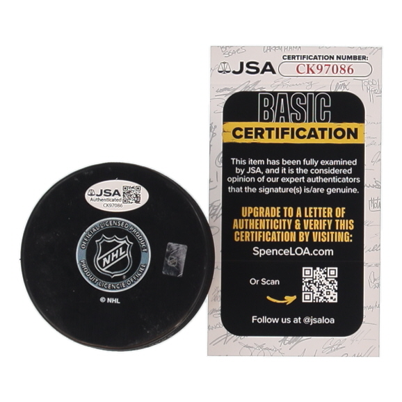 Brock Boeser Signed Canucks Logo Hockey Puck (JSA) at PristineAuction.com Brock Boeser Signed Canucks Logo Hockey Puck (JSA) at PristineAuction.com