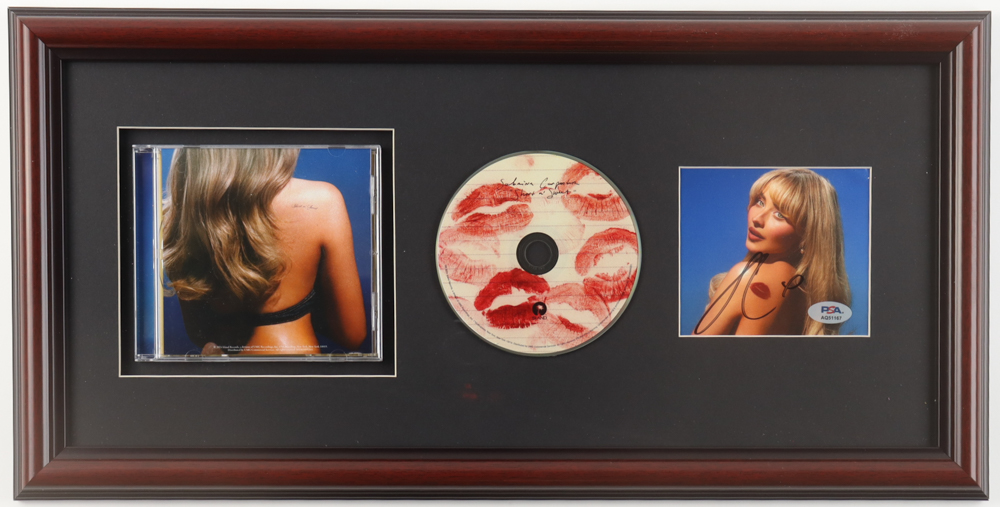 Sabrina Carpenter Signed "Short N' Sweet" Custom Framed CD Insert Display (PSA) at PristineAuction.com Sabrina Carpenter Signed "Short N' Sweet" Custom Framed CD Insert Display (PSA) at PristineAuction.com