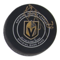 Malcolm Subban Signed Golden Knights Logo Hockey Puck (JSA) at PristineAuction.com