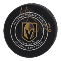 Malcolm Subban Signed Golden Knights Logo Hockey Puck (JSA) at PristineAuction.com