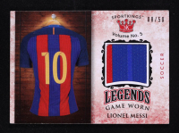 Lionel Messi 2024 Sportkings Volume 5 Legends Memorabilia Red Game-Worn #LSM79 #08/50 at PristineAuction.com