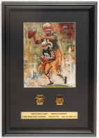 Bart Starr Signed Packers Custom Framed Art Print Display with (2) Super Bowl Pins (JSA) at PristineAuction.com