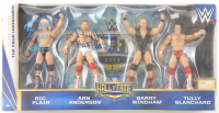 Ric Flair & Arn Anderson Signed (4) Set of WWE Class of 2012 Hall of Fame Action Figures Inscribed "HOF 2012" (Beckett) at PristineAuction.com