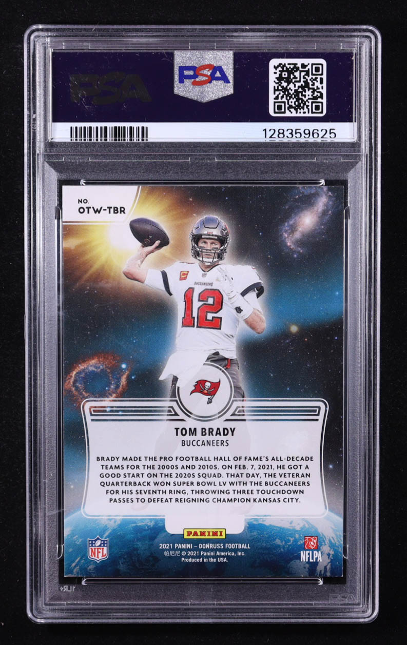 Tom Brady 2021 Donruss Out of this World #11 (PSA 9) at PristineAuction.com Tom Brady 2021 Donruss Out of this World #11 (PSA 9) at PristineAuction.com