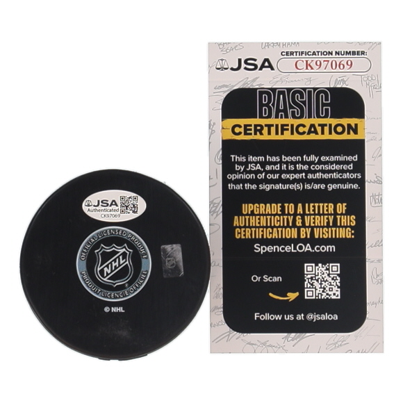 Teemu Selanne Signed Ducks Logo Hockey Puck Inscribed "HOF 2017" (JSA) at PristineAuction.com Teemu Selanne Signed Ducks Logo Hockey Puck Inscribed "HOF 2017" (JSA) at PristineAuction.com