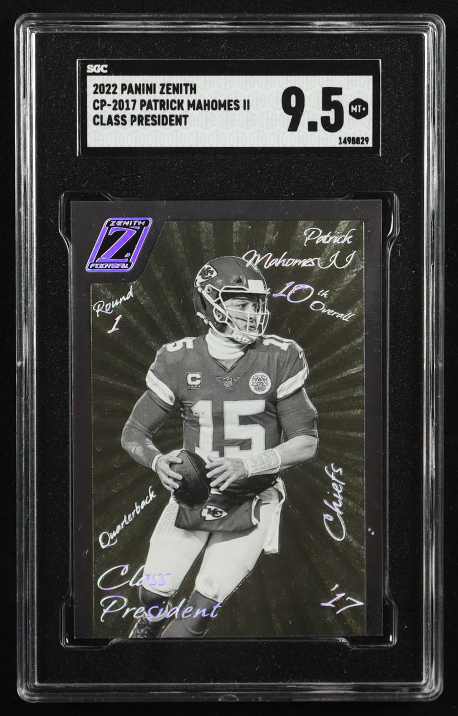 Patrick Mahomes II 2022 Zenith Class President #23 (SGC 9.5) at PristineAuction.com Patrick Mahomes II 2022 Zenith Class President #23 (SGC 9.5) at PristineAuction.com
