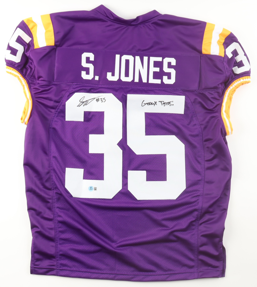Sai'vion Jones Signed Jersey Inscribed "Geaux Tigers!" (Beckett) at PristineAuction.com Sai'vion Jones Signed Jersey Inscribed "Geaux Tigers!" (Beckett) at PristineAuction.com