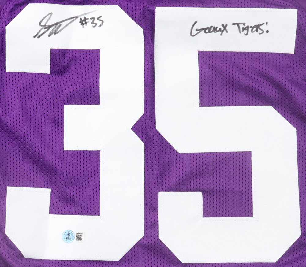 Sai'vion Jones Signed Jersey Inscribed "Geaux Tigers!" (Beckett) at PristineAuction.com Sai'vion Jones Signed Jersey Inscribed "Geaux Tigers!" (Beckett) at PristineAuction.com
