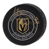 Malcolm Subban Signed Golden Knights Logo Hockey Puck (JSA) at PristineAuction.com