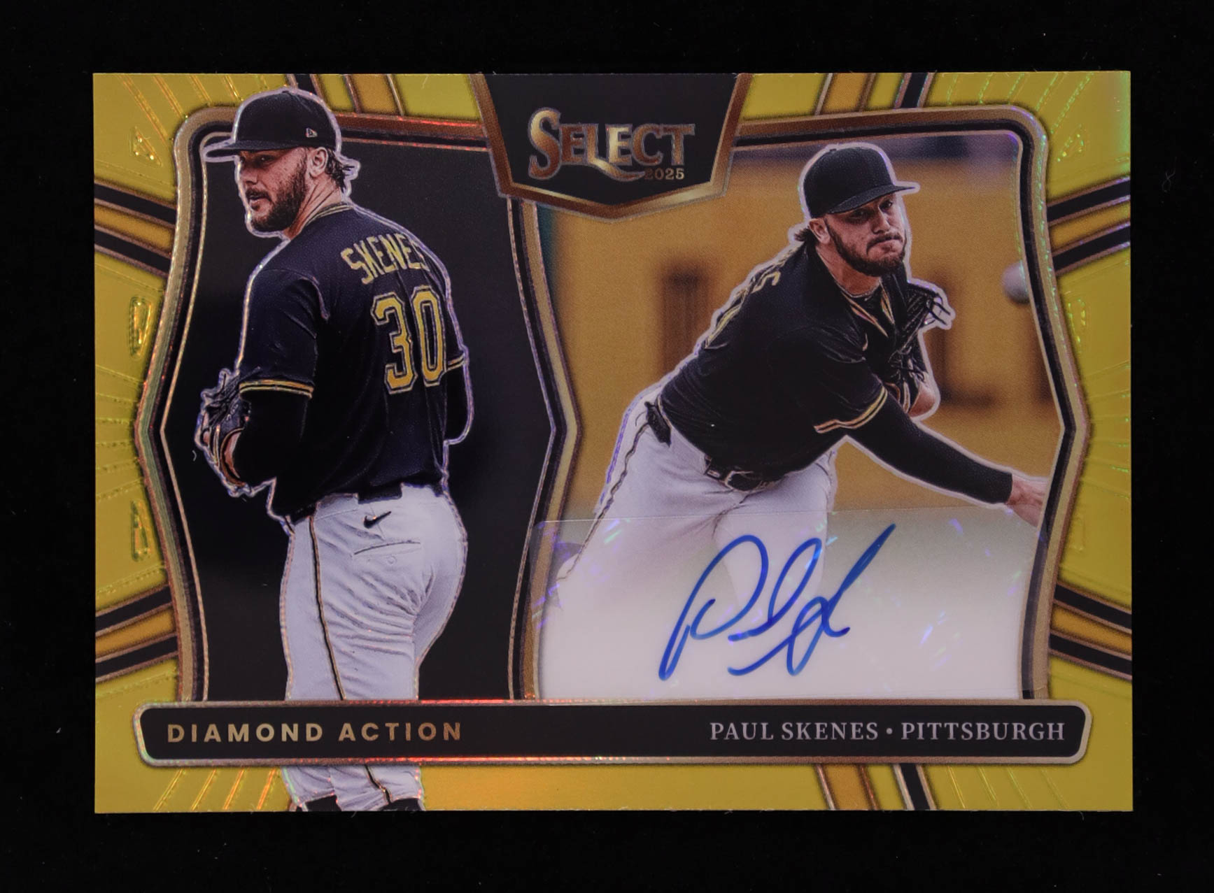 Paul Skenes 2025 Select Diamond Action Signatures Gold Prizms #13 #09/10 at PristineAuction.com Paul Skenes 2025 Select Diamond Action Signatures Gold Prizms #13 #09/10 at PristineAuction.com