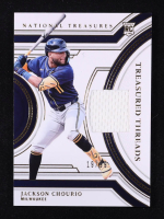 Jackson Chourio 2024 Panini National Treasures Treasured Threads #10 #19/99 RC at PristineAuction.com