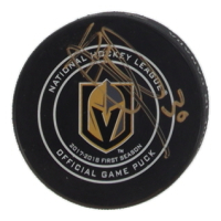 Malcolm Subban Signed Golden Knights Logo Hockey Puck (JSA) at PristineAuction.com