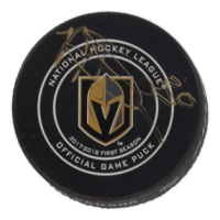 Malcolm Subban Signed Golden Knights Logo Hockey Puck (JSA) at PristineAuction.com