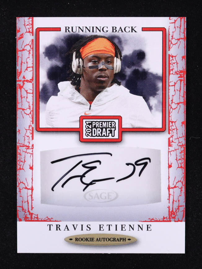 Travis Etienne 2021 SAGE HIT Autographs Red #A191 RC at PristineAuction.com Travis Etienne 2021 SAGE HIT Autographs Red #A191 RC at PristineAuction.com