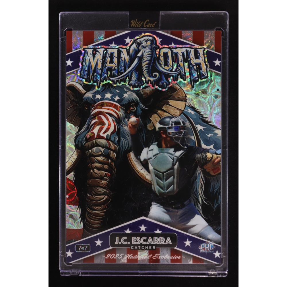 J.C. Escarra 2025 Wild Card Alumination Dino-Might Mammoth Oversized Painted Mammoth Scope #DMMA04JE #1/1 RC at PristineAuction.com