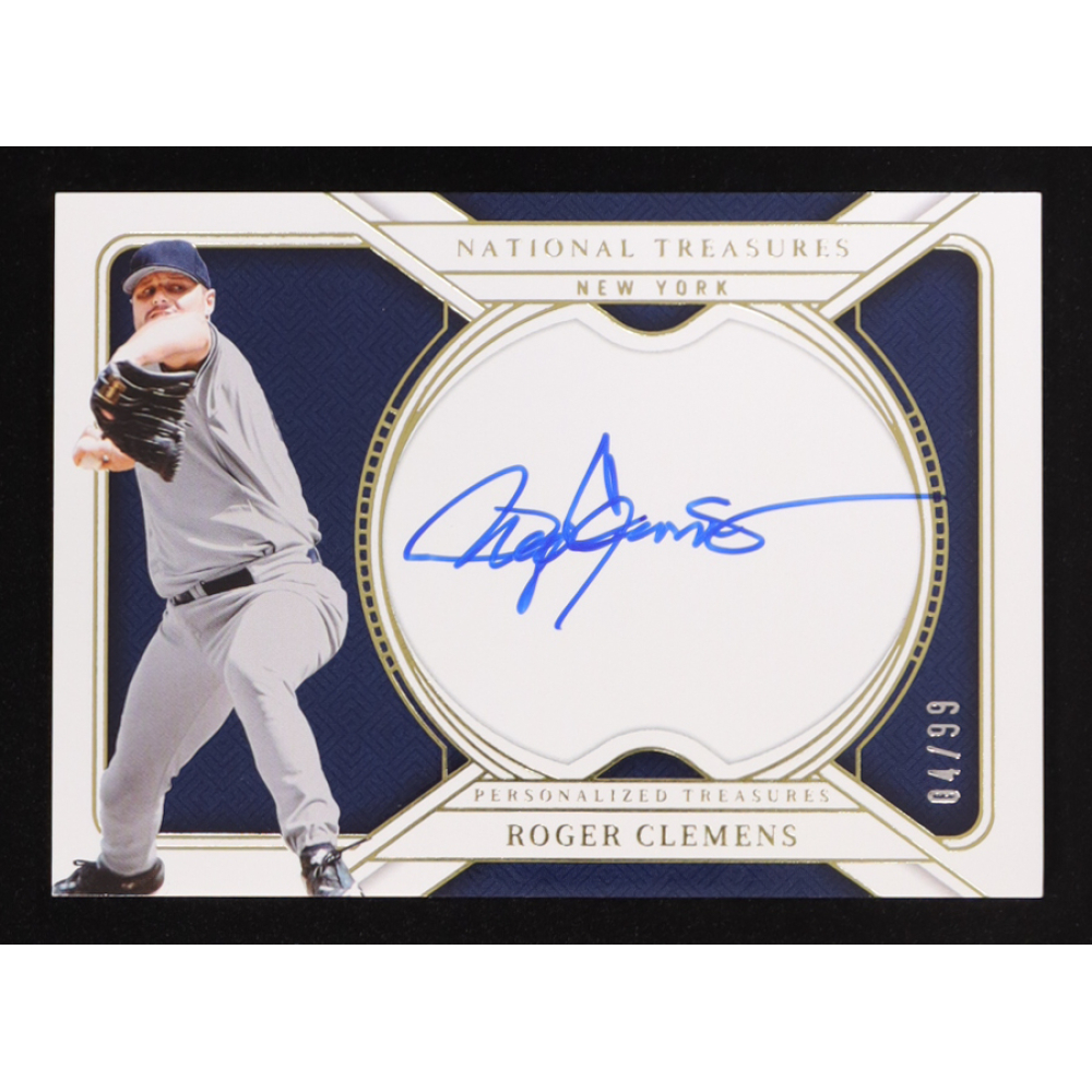 Roger Clemens 2025 Panini National Treasures Personalized Treasures Material Autographs #27 #04/99 at PristineAuction.com