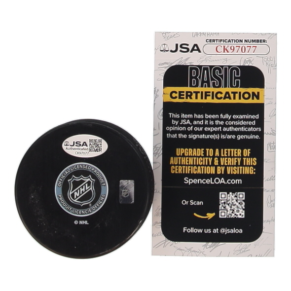 Brock Boeser Signed Canucks Logo Hockey Puck (JSA) at PristineAuction.com Brock Boeser Signed Canucks Logo Hockey Puck (JSA) at PristineAuction.com