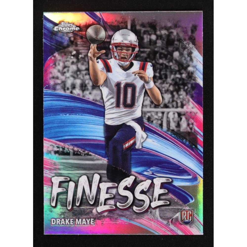 Drake Maye 2024 Topps Chrome Finesse Refractors #F2 RC at PristineAuction.com