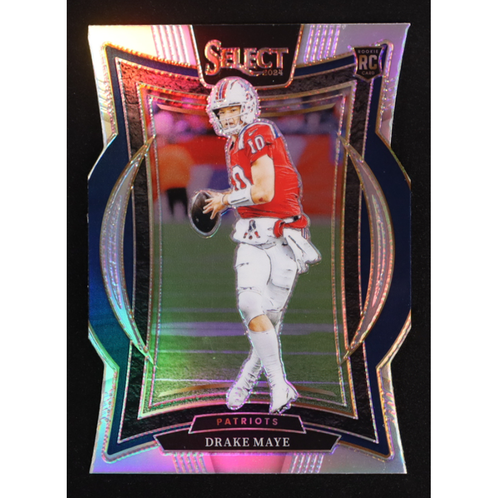 Drake Maye 2024 Select Prizm Silver Die Cut #27 RC at PristineAuction.com
