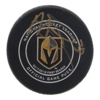 Malcolm Subban Signed Golden Knights Logo Hockey Puck (JSA) at PristineAuction.com